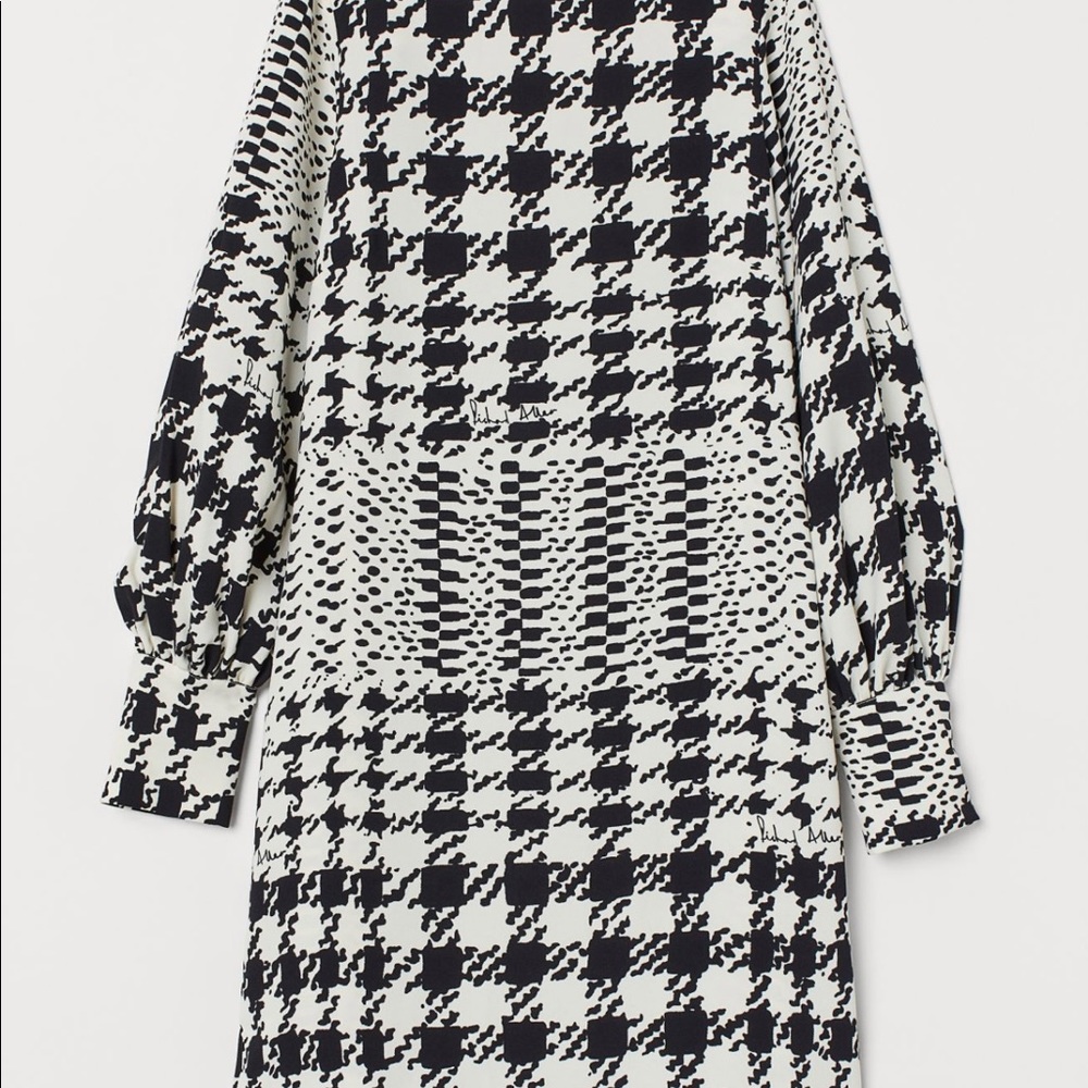 Richard Allen x H&M houndstooth boatneck dress